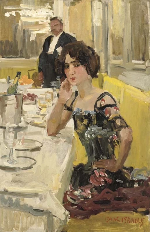 Isaac Israëls - A tavola al Ristorante Le Perroquet, Parigi